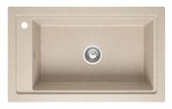 Graniteland Magra Granitowy Beżowy Zlew Nawierzchniowy 686 x 427 mm z otworem na kran i Stalową Wtyczką 1208970617