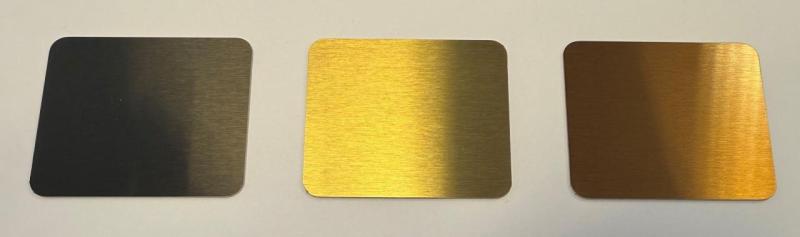 Próbka koloru Pure.Sink PVD ze stali nierdzewnej szczotkowane złoto 1208970650