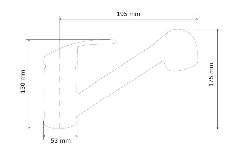 Graniteland Rhea Bateria Kuchenna Szara z Wyciąganą Wylewką i Ręcznym Prysznicem z Podwójną Funkcją 1208970656