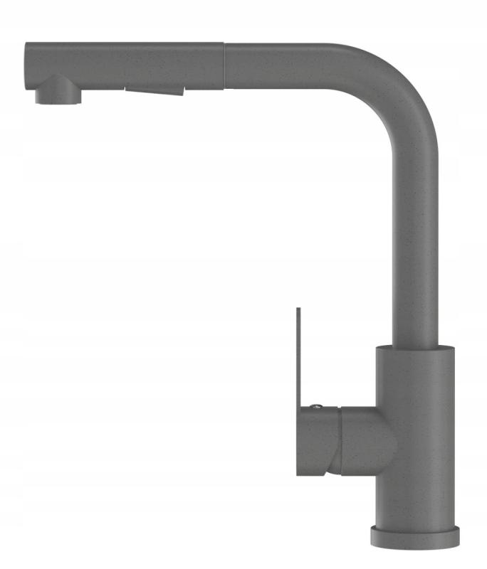 Graniteland Celeste Baterie Kuchenna Szara z Wyciąganą Wylewką i Ręcznym Prysznicem z Podwójną Funkcją 1208970663