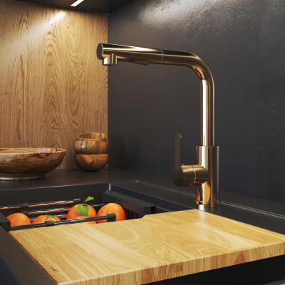 Graniteland Celeste Kuchenkraan Koper met Uittrekbare Uitloop en Dubbel-Functie Handdouche 1208970665