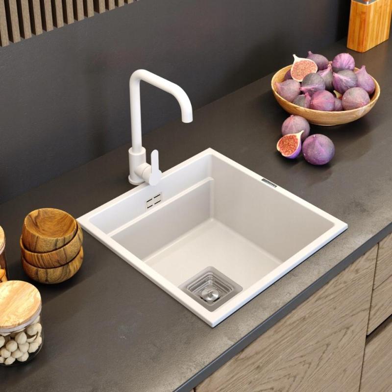 Graniteland Stellar Bateria Kuchenna Biała z Obracaną Wylewką 1208970668