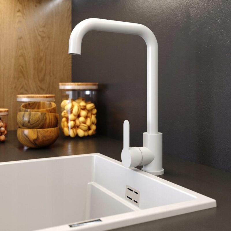 Graniteland Stellar Bateria Kuchenna Biała z Obracaną Wylewką 1208970668