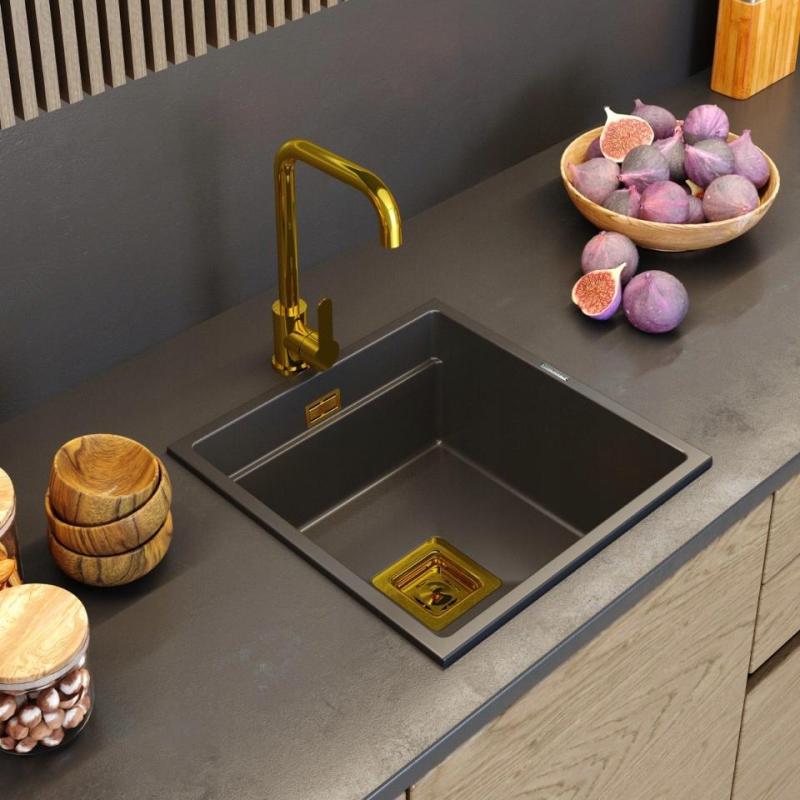 Graniteland Stellar Batería Kuchenna Złota z Obracaną Wylewką 1208970673