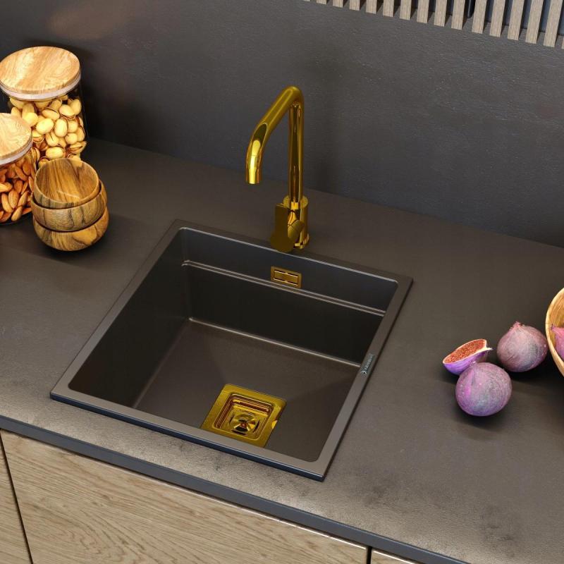 Graniteland Stellar Batería Kuchenna Złota z Obracaną Wylewką 1208970673