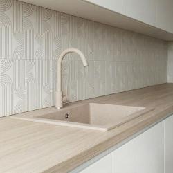 Graniteland Veritas Bateria kuchenna Beżowy piasek z obrotową wylewką 1208970679