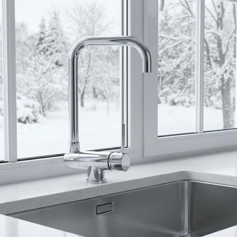 Graniteland Serenity fold-down window Kitchen mixer tap Chrome 1208970687