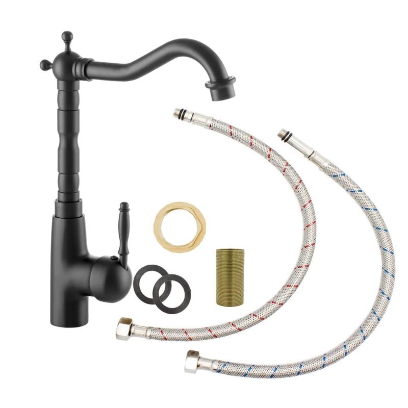 Graniteland Verve Baterie Kuchenna Czarna z Obracaną Wylewką 1208970702