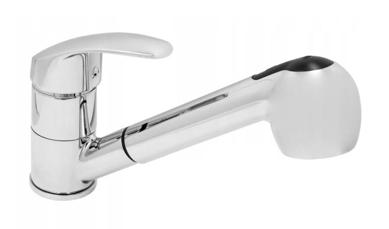 Graniteland Rhea Baterie Kuchenna Chrom z Wyciąganą Wylewką i Ręcznym Prysznicem z Podwójną Funkcją 1208970712