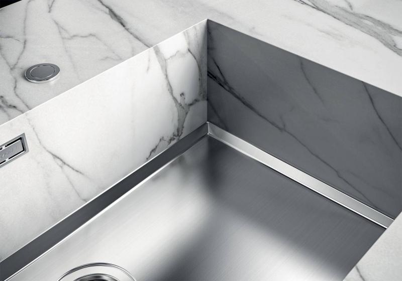 Foster Phantom Base RVS Podstawa Blat Roboczy Zlewozmywak 50x40cm do Montażu w Ceramice, Kamieniu Naturalnym i Powierzchniach Stałych, grubość 20mm 1208970717