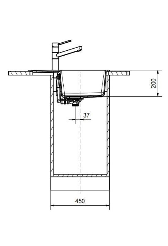 Franke Maris MRG 611-62 Fragranite Matowy Czarny Zlew 62 x 50 cm Montaż z Sekcją Odpływową 114.0628.964