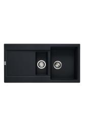 Franke Maris MRG 651 Fragranite Matowy Czarny 1,5 Zlew 97 x 50 cm Montaż z Obszarem Ociekającym 114.0628.993