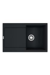 Franke Maris MRG 611-78 Fragranite Matowy Czarny Zlew 78 x 50 cm Montaż z Obszarem Odpływowym 114.0628.968