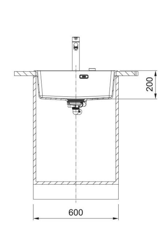 Franke Maris MRG 610-50 TL Fragranite Mat Czarny Zlew montowany na wierzchu z otworem na baterię 114.0668.630