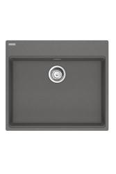 Franke Maris MRG 610-60 Care Fragranite Stone szary płytki zlew dla osób niepełnosprawnych 635 x 559 mm Montaż z otworem na kran 114.0729.486