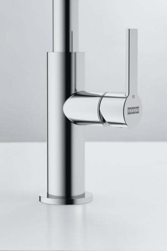 Franke Maris Slim J Kran kuchenny z obrotową, okrągłą wylewką Chrom 115.0728.384