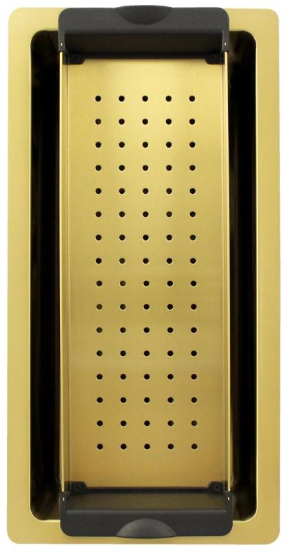 Pure.Sink Exclusivo mała złota zlewozmywak 18x40 cm promień 10mm podbudowa, montaż płaski i nadbudowa PEX1840-60