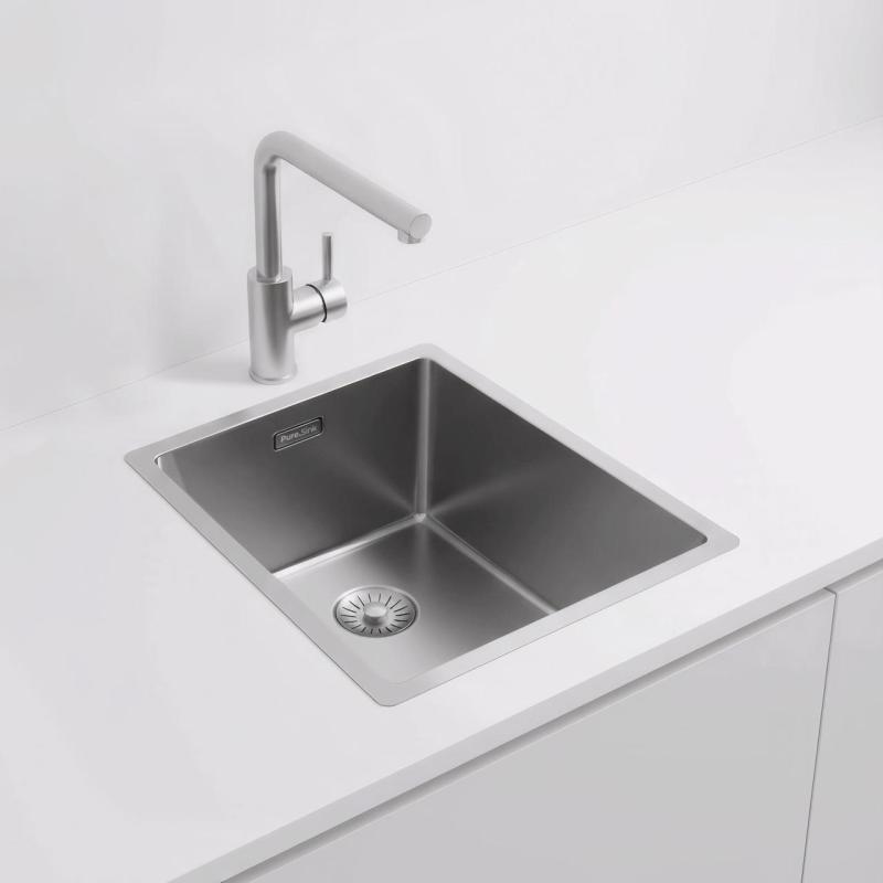 Pure.Sink Exclusivo RVS zlew 34x40 cm promień 10mm, montaż podblatowy, równoległy i nadblatowy PEX3440-02