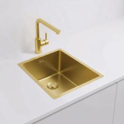 Pure.Sink Exclusivo Złoty zlew 34x40 cm 10mm promień montaż podtynkowy, montaż równoległy i montaż nawierzchniowy PEX3440-60