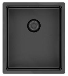 Pure.Sink Exclusivo Gun metal zlew 34x40 cm, promień 10mm, montaż podblatowy, równoległy i nadblatowy PEX3440-61