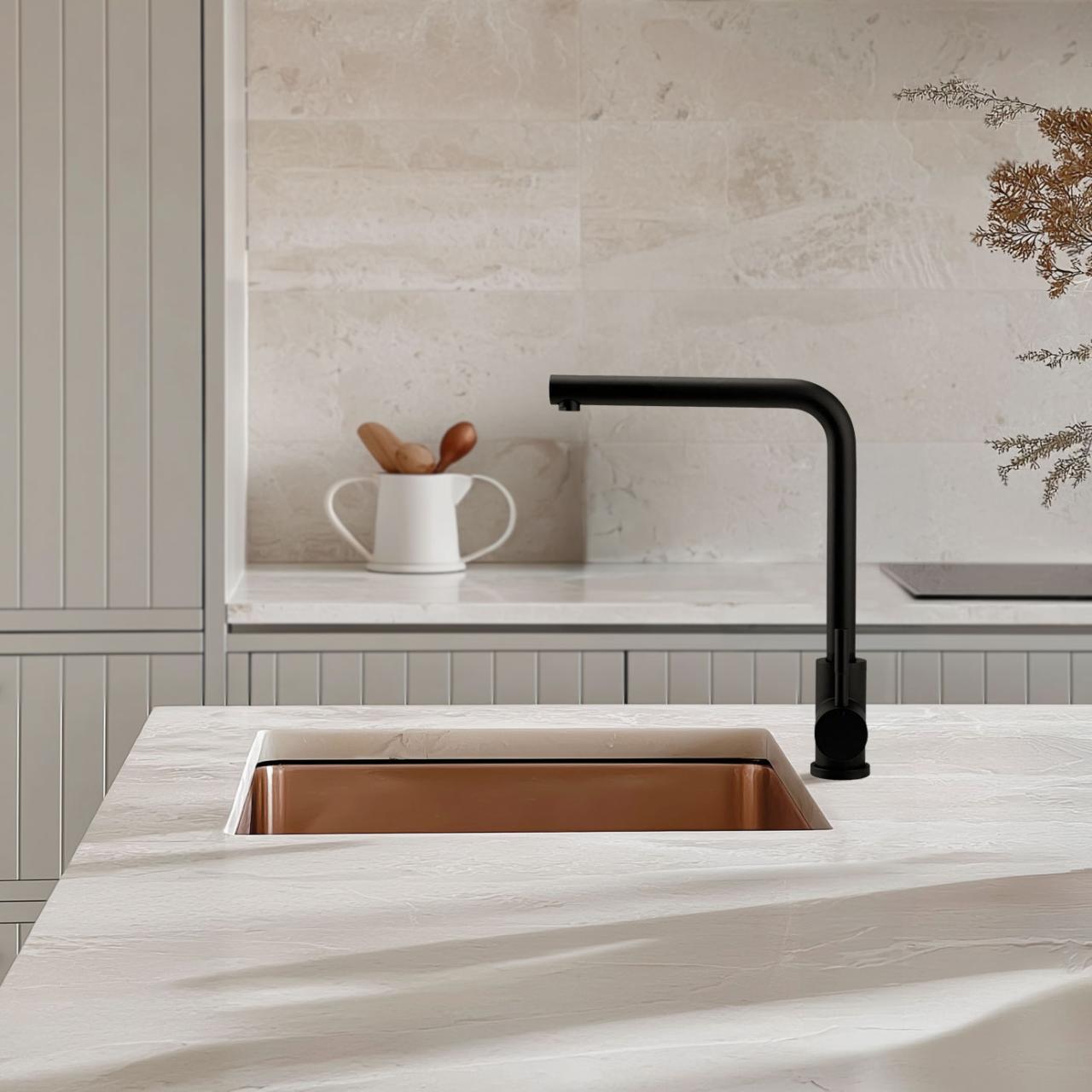 Pure.Sink Exclusivo Miedziany zlewozmywak 34x40 cm promień 10mm, montaż podblatowy, równoległy i nadblatowy PEX3440-62