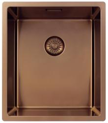 Pure.Sink Exclusivo Miedziany zlewozmywak 34x40 cm promień 10mm, montaż podblatowy, równoległy i nadblatowy PEX3440-62