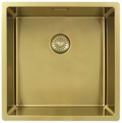Pure.Sink Exclusivo Złoty zlew 40x40 cm promień 10mm podbudowa, montaż równoległy i nadbudowa PEX4040-60