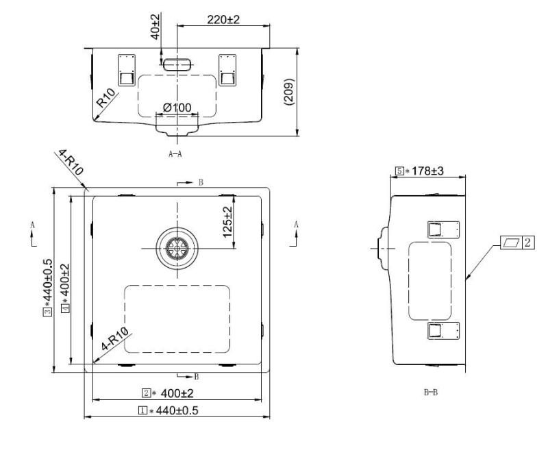 Pure.Sink Exclusivo Copper Sink 40x40 cm 10mm radius undermount, flush mount and top mount PEX4040-62