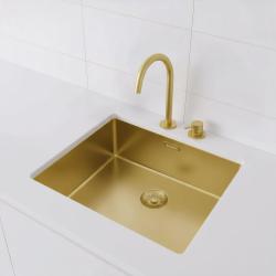 Pure.Sink Exclusivo Złoty zlew 50x40 cm promień 10mm podbudowa, montaż równoległy i nadbudowa PEX5040-60