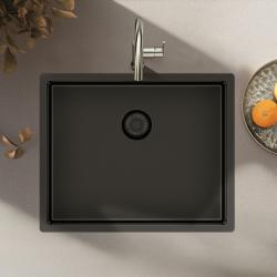 Pure.Sink Exclusivo Gun metal zlew 50x40 cm, promień 10mm, montaż podblatowy, równoległy i nadblatowy PEX5040-61