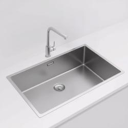 Pure.Sink Exclusivo duży zlew ze stali nierdzewnej 70x40 cm promień 10mm, montaż podblatowy, równoległy i nawierzchniowy PEX7040-02