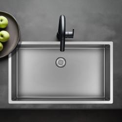 Pure.Sink Exclusivo duży zlew ze stali nierdzewnej 70x40 cm promień 10mm, montaż podblatowy, równoległy i nawierzchniowy PEX7040-02