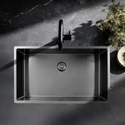 Pure.Sink Exclusivo duży zlew ze stali nierdzewnej 70x40 cm promień 10mm, montaż podblatowy, równoległy i nawierzchniowy PEX7040-02