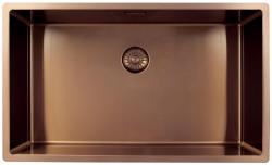 Pure.Sink Exclusivo duży miedziany zlew 70x40 cm, promień 10mm, montaż podblatowy, równoległy i górny PEX7040-62