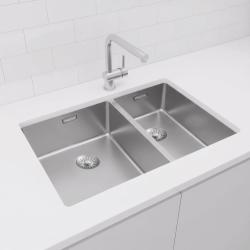 Pure.Sink Exclusivo RVS 1,5 półtora zlewozmywak 34+18 cm promień 10mm PEX341840-02