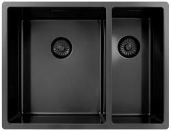 Pure.Sink Exclusivo Gun Metal 1,5 półtorakomorowy zlewozmywak 34+18 cm promień 10mm PEX341840-61