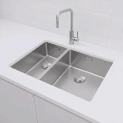 Pure.Sink Exclusivo RVS 1,5 półtora zlewozmywaka 18+34 cm 10mm promień PEX183440-02