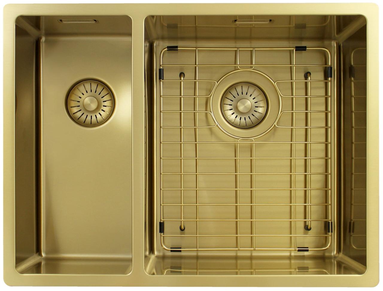 Pure.Sink Exclusivo Złoty 1,5 półtorakoma zlew 18+34 cm promień 10mm PEX183440-60