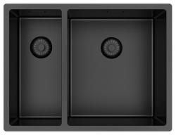 Pure.Sink Exclusivo Gun Metal 1,5 półtora zlewozmywaka 18+34 cm 10mm promień PEX183440-61