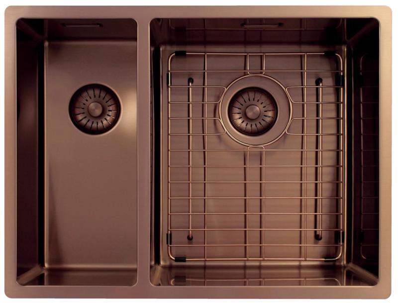 Pure.Sink Exclusivo Miedziany 1,5 półtorakomorowy zlew 18+34cm promień 10mm PEX183440-62