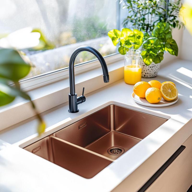 Pure.Sink Exclusivo Miedziany 1,5 półtorakomorowy zlew 18+34cm promień 10mm PEX183440-62