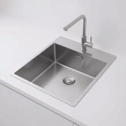 Pure.Sink Exclusivo RVS zlew 44x52 cm Tapwing z otworem na baterię 10mm promień PEX4040T-02