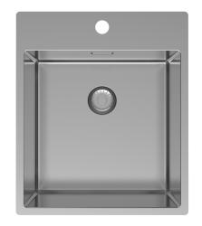 Pure.Sink Exclusivo RVS zlew 44x52 cm Tapwing z otworem na baterię 10mm promień PEX4040T-02