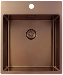 Pure.Sink Exclusivo Miedziany zlew 44x52 cm Tapwing z otworem na baterię o promieniu 10mm PEX4040T-62