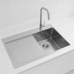 Pure.Sink Exclusivo RVS mały zlew z częścią ociekającą 78x52 cm Tapwing po prawej PEX3478RT-02