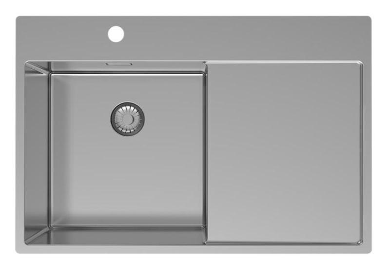 Pure.Sink Exclusivo RVS zlew z częścią ociekową 78x52 cm Tapwing po lewej stronie PEX4078LT-02