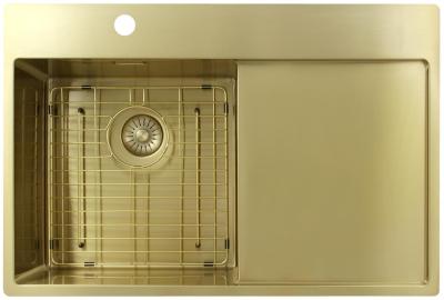 Pure.Sink Exclusivo Złoty zlew z miejscem na ociekanie 78x52 cm Tapwing po lewej stronie PEX4078LT-60