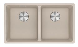 Franke Maris MRG 120-35-35 Fragranite Coffee cream podwójny zlew podbudowany 125.0725.661