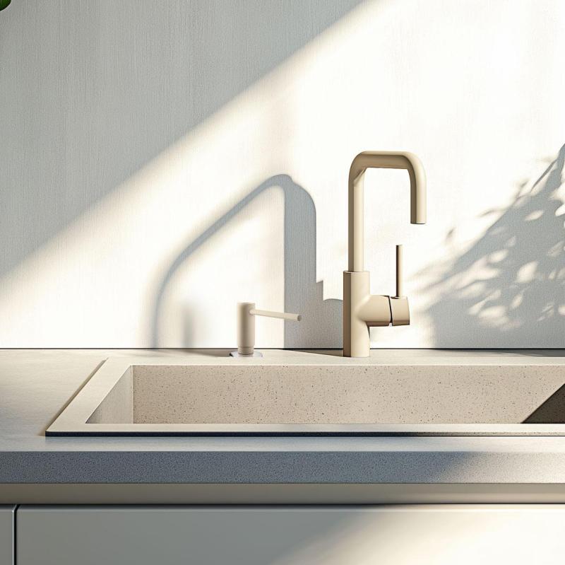 Franke Active kuchenny do zabudowy dozownik do mydła granitowy Krem kawowy 112.0633.091