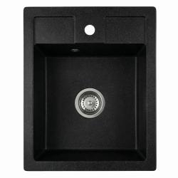 Graniteland Prest Granitowy Arduin wygląd zlewu Tapwing z otworem na kran montaż na wierzchu 400x500mm z korkiem ze stali nierdzewnej 1208971420